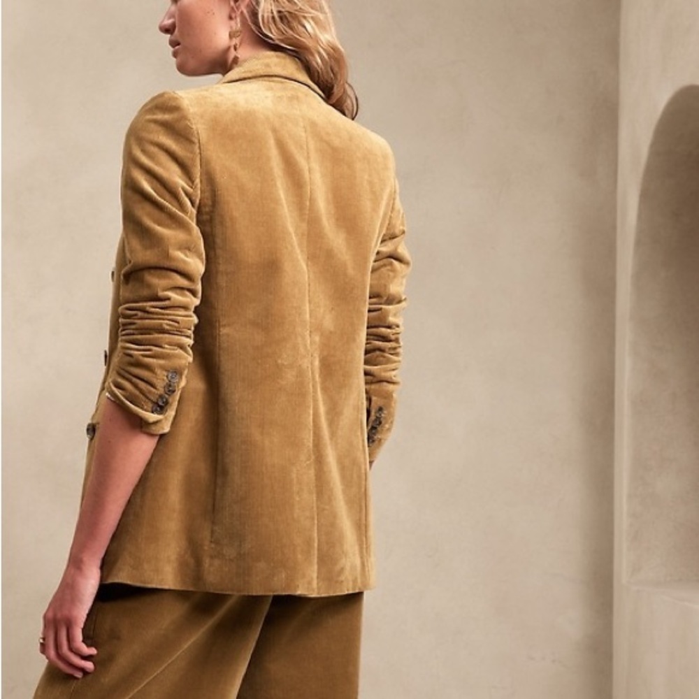 NWOT Banana Republic Rivoli Corduroy Blazer - Camel - Picture 2 of 6